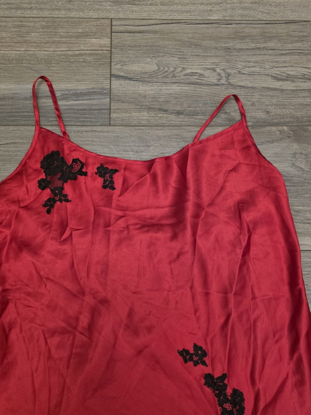 RARE VINTAGE Y2K VICTORIA’S SECRET RED SATIN SLIP DRESS SIZE LARGE - Picture 2 of 8